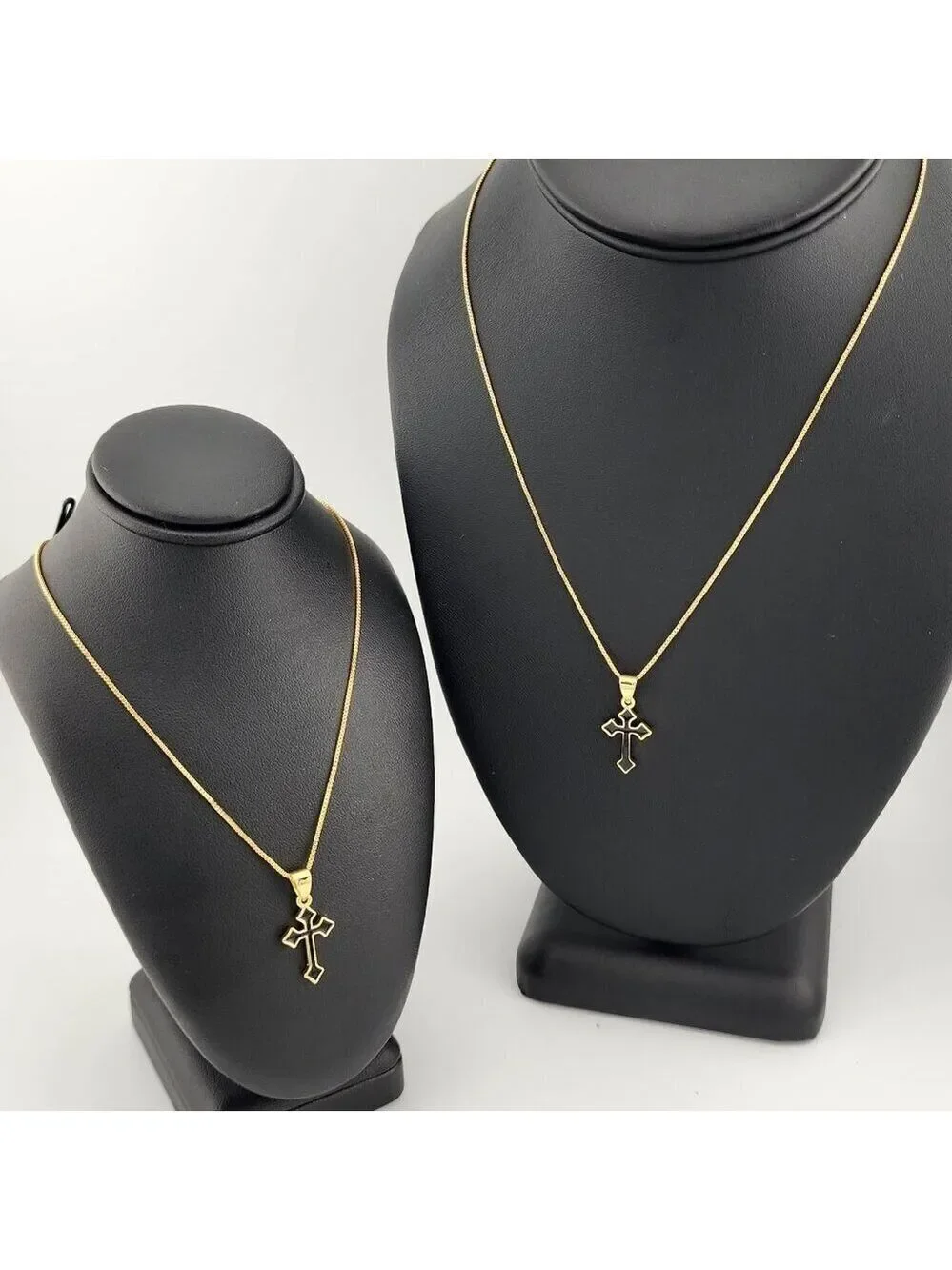 Brand New Black Enamel Cross Necklace